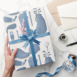 Golf set van apparatuur voor jongen Blauw thema Cadeaupapier