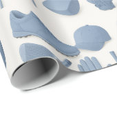 Golf set van apparatuur voor jongen Blauw thema Cadeaupapier (Rol Hoek)