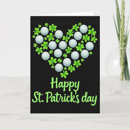 Golf Shamrock St. Patrick's kaart (Voorkant)