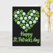 Golf Shamrock St. Patrick's kaart (Gele Bloem)