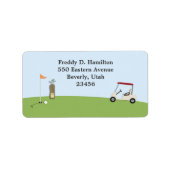 Golf Shipping Adresetiketten Etiket (Voorkant)