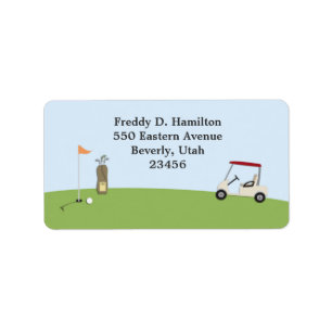 Golf Shipping Adresetiketten Etiket