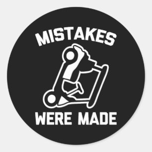 Golf Shirt Fouten Zijn Gemaakt (golfkar) Grappig G Ronde Sticker