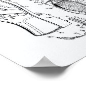 Golf Shoe 1927 Patent Art - Witboek Poster (Hoek)