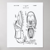 Golf Shoe 1927 Patent Art - Witboek Poster (Voorkant)