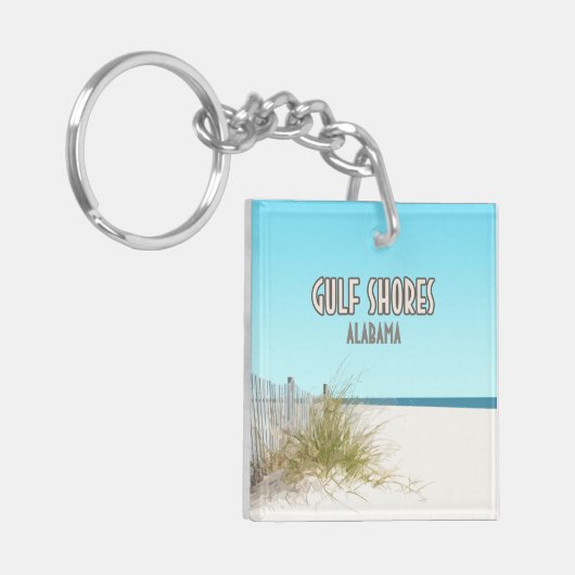 Golf Shores Alabama Beach Sleutelhanger (Voorkant Links)