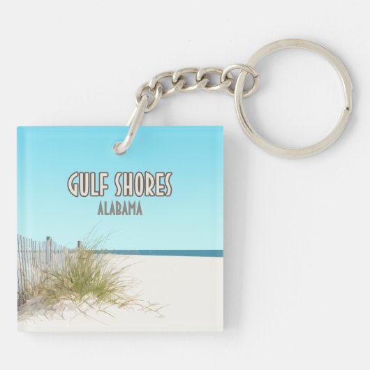 Golf Shores Alabama Beach Sleutelhanger (Achterkant)