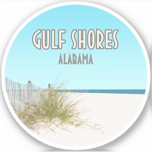 Golf Shores Alabama Beach Sticker (Voorkant)