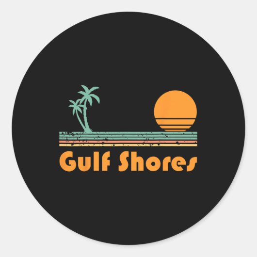  Golf Shores Beach Sunset Ronde Sticker (Voorkant)