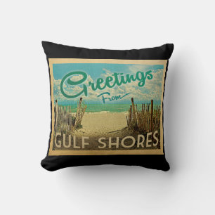 Golf Shores Beach Vintage Travel Kussen