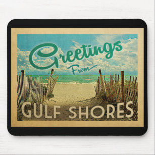 Golf Shores Beach Vintage Travel Muismat