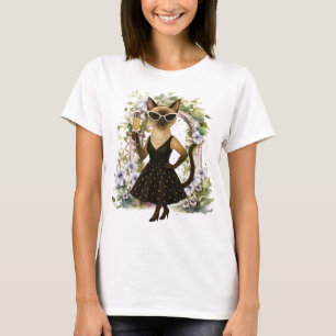 Golf Siamese Cat Golfer vieren T-shirt