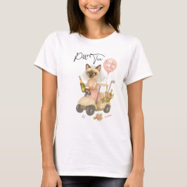 Golf Siamese Cat Golfer vieren T-shirt