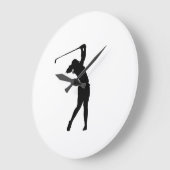 Golf Silhouet Grote Wandklok Elegant Ontwerp (Hoek)