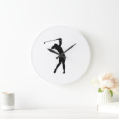 Golf Silhouet Grote Wandklok Elegant Ontwerp (Huis)