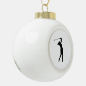 Golf Silhouet Keramische Bal Kerst Ornament Gi (Links)