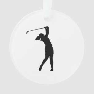 Golf Silhouet Kerst Ornament voor Golf Liefhebbers