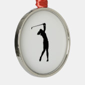 Golf Silhouet Metaal Ornament Stijlvolle Vakantie (Rechts)