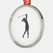 Golf Silhouet Metaal Ornament Stijlvolle Vakantie (Links)