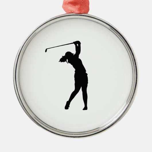 Golf Silhouet Metaal Ornament Stijlvolle Vakantie (Voorkant)