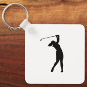 Golf Silhouet Sleutelhanger Grappig Dagelijks Acce (Voorkant)