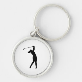 Golf Silhouet Sleutelhanger Minimaal Cadeau voor G