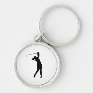 Golf Silhouet Sleutelhanger Minimaal Cadeau voor G