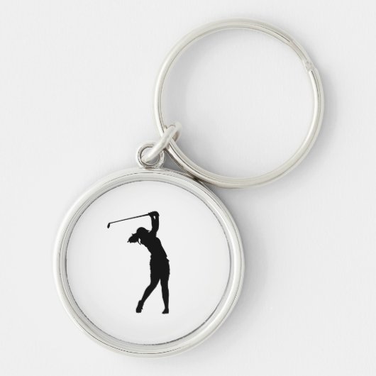 Golf Silhouet Sleutelhanger Minimaal Cadeau voor G (Voorkant)