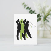 Golf Silhouette Briefkaart (Staand voorkant)
