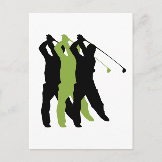 Golf Silhouette Briefkaart (Voorkant)