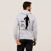 Golf Silhouette, Mannelijk, Naam, Tekst Hoodie (Achterkant volledig)