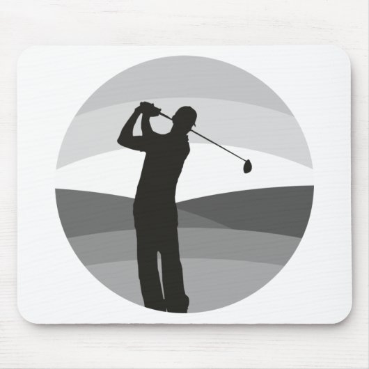 Golf Silhouette Muismat (Voorkant)