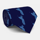 Golf Silhouette Necktie Stropdas (Opgerold)