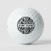 Golf Silhouette Patroon Classic Zwart & Wit Golfballen (Voorkant)