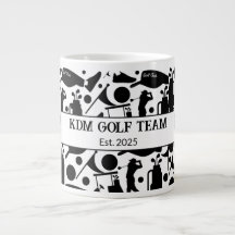 Golf Silhouette Patroon Classic Zwart & Wit