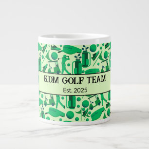 Golf Silhouette Patroon Klassieke Branding zakelij Grote Koffiekop