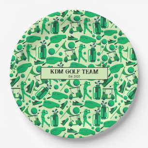 Golf Silhouette Patroon Klassieke Branding zakelij Papieren Bordje