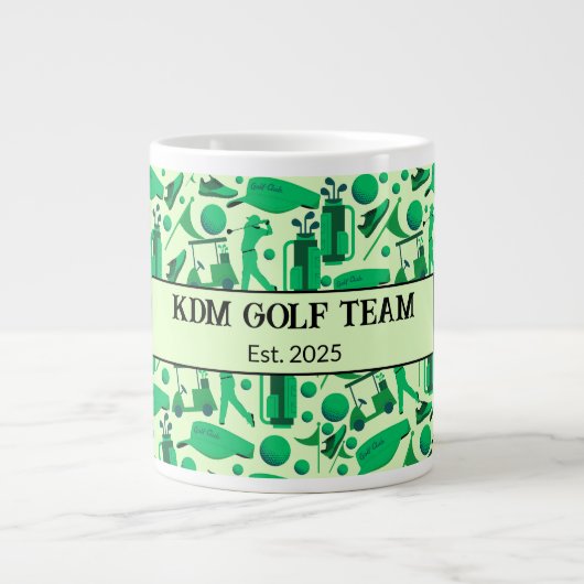 Golf Silhouette Pattern Classic Branding buisness Grote Koffiekop (Voorkant)