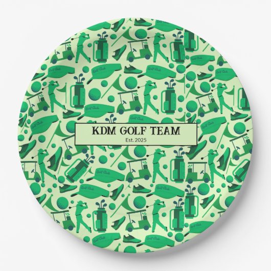 Golf Silhouette Pattern Classic Branding buisness  Papieren Bordje (Voorkant)