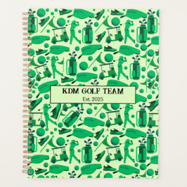 Golf Silhouette Pattern Classic Branding buisness Planner