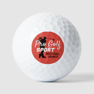 Golf Silhouette, Pro Golf Sport, gepersonaliseerd Golfballen