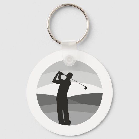 Golf Silhouette Sleutelhanger (Voorkant)