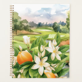 Golf Sinaasappel Blossom thema voor Florida Golfer Planner