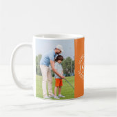 Golf sinaasappel Gepersonaliseerde Monogram multi Koffiemok (Links)