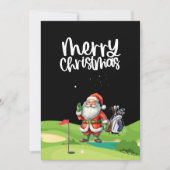 Golf Sinterklaas in golfbaan Feestdagenkaart (Voorkant)