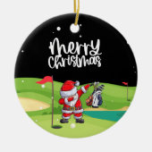 Golf Sinterklaas in golfbaan Keramisch Ornament (Voorkant)
