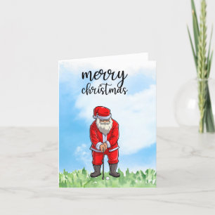 Golf Sinterklaas is golfen op Kerstmis Feestdagen Kaart