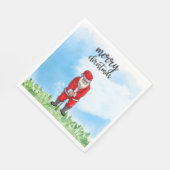 Golf Sinterklaas is golfen op Kerstmis Servet (Hoek)