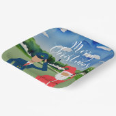 Golf Sinterklaas Kerstmis voor Pilot golffeest Papieren Bordje (Gebogen)