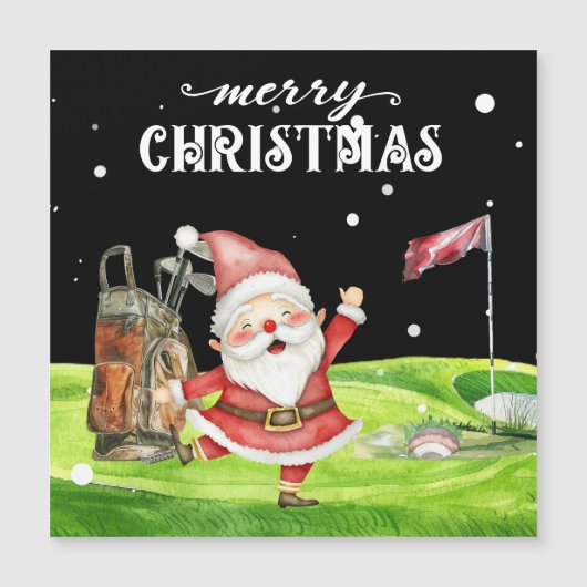 Golf Sinterklaas met golfballen op groen (Voorkant)